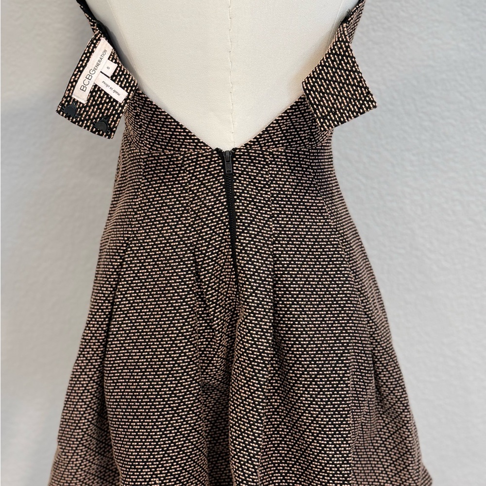 Bcbgeneration Strapless Black Patterned Back Cut-… - image 6